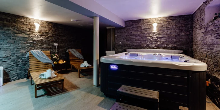V ceně máte neomezený privátní vstup do wellness.