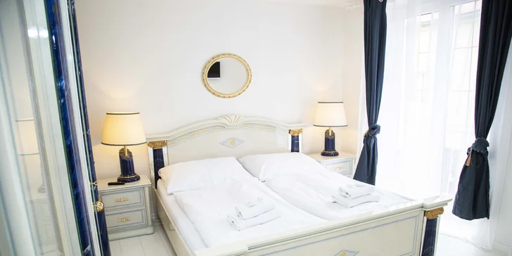 Potřebný komfort vám nabídne elegantní renesanční apartmá, které si můžete v rámci balíčků zakoupit. 