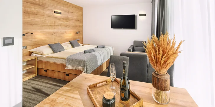 Štýlové apartmány a chalety v Demänovskej Doline, polpenzia a jedno dieťa do 12 r. v cene