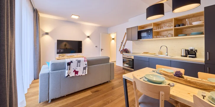 V nabídce jsou apartmány pro páry i rodiny nebo až pro 9 osob.