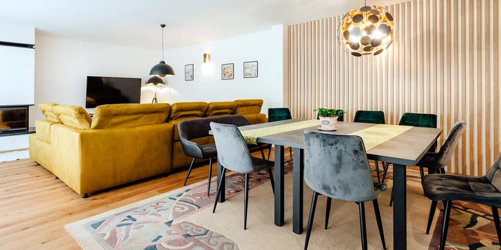 Ubytujete s nově zařízeném luxusním apartmánu s výhledem na Tatry. 