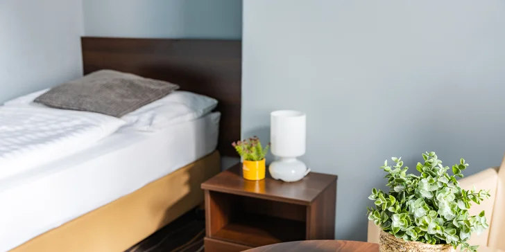 Môžete si vybrať jednolôžkovú alebo dvojlôžkovú izbu aj apartmán.