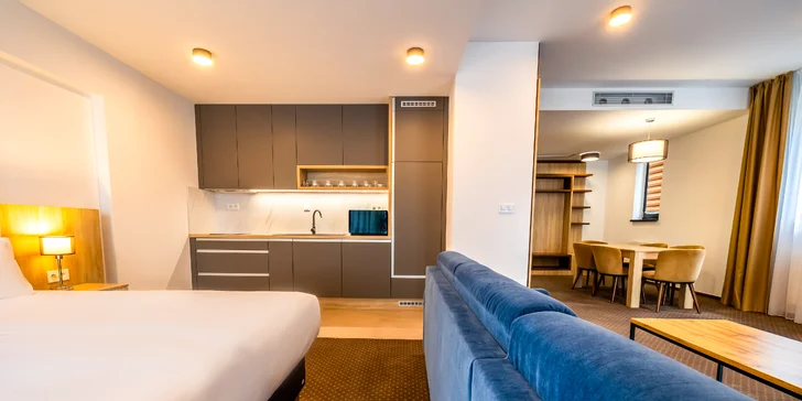 Apartmány disponují rozkládací pohovkou.