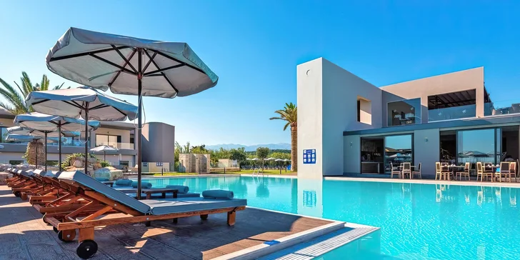 Letecky na Krétu: 5* hotel Solimar Aquamarine blízko pláže, all inclusive, bazény, tenis i miniklub