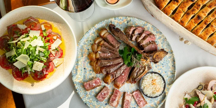 2-chodové degustačné menu s Wagyu mäsom, Rib eye či T-bone steakom