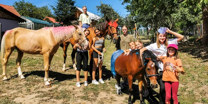 Denný jazdecký tábor pre deti od 4 rokov s celodennou stravou a pitným režimom