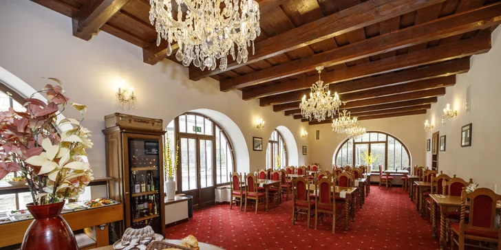 Snídaně si naberete z bohatého bufetu, nebo si je vyberete z menu (dle obsazenosti hotelu).