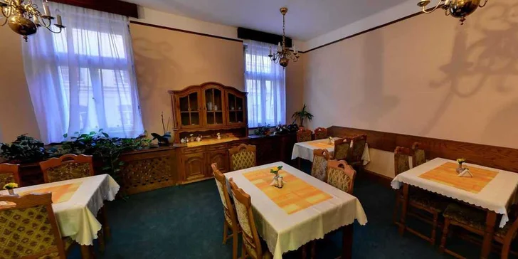 Restaurace je příjemná a prostorná.
