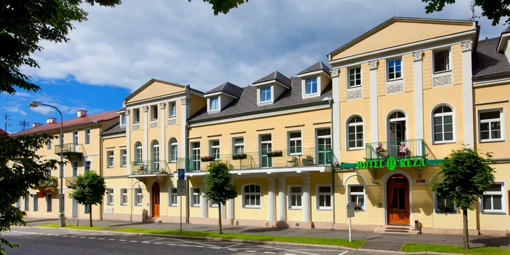  Z oken hotelu se můžete kochat výhledem do městského parku a k lázeňské promenádě to máte jen 250 metrů.