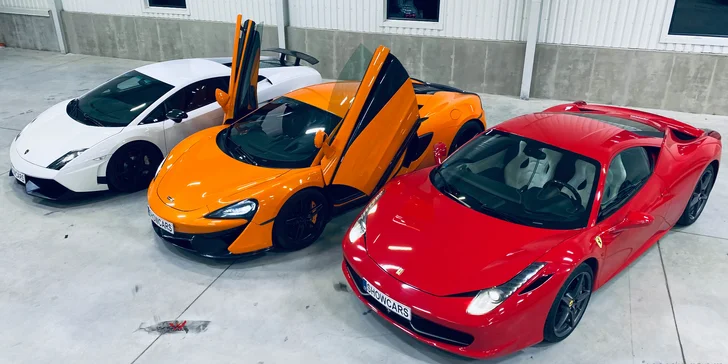 20 min. v autě snů: Porsche 911, Ford Mustang, Lamborghini Gallardo i Ferrari 458