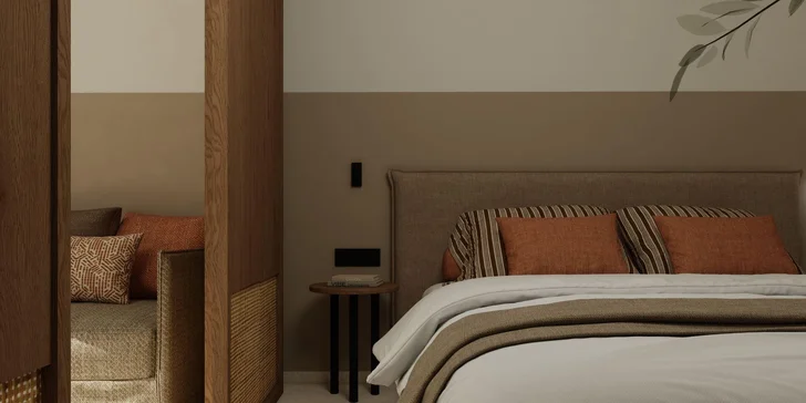 Ať už zvolíte standardní pokoj, studio nebo rodinnou variantu, vždy budete mít k dispozici klimatizaci, Wi‑Fi a denně doplňovaný minibar.