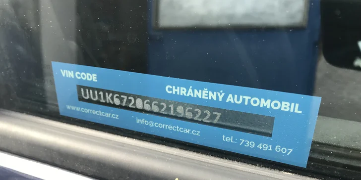 Zabezpečení vozidla před zloději: pískování autoskel VIN kódem