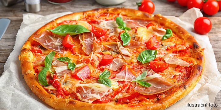 2 pizzy o průměru 32 cm podle výběru v pizzerii Honzík