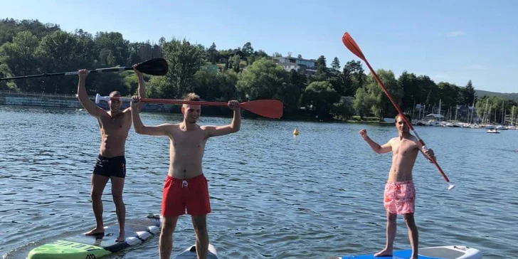 Pohoda u vody: hodinový pronájem šlapadla nebo paddleboardu na Prýglu