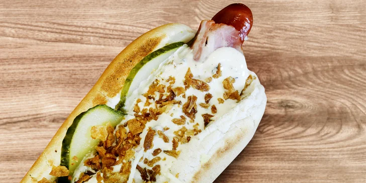 Americký hotdog v centru města pro 2 osoby