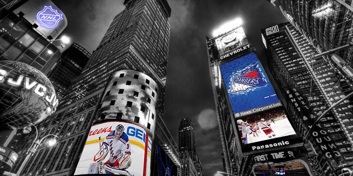 3 noci v New Yorku: letenka, ubytování a vstupenka na 2 zápasy NHL