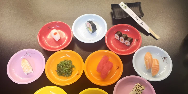 2,5 h neomezené konzumace v novém running sushi baru