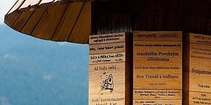 Originální vyznání lásky, nechte vyrýt váš vzkaz na dřevěnou cedulku 15x3cm