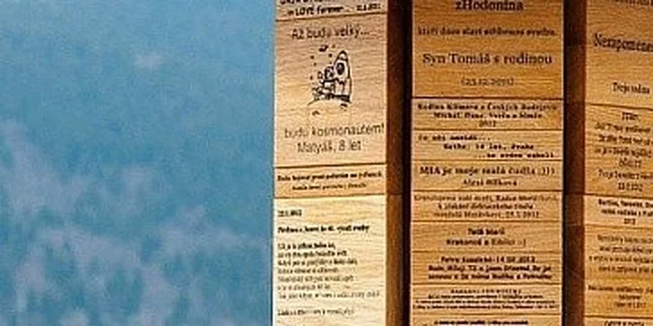 Originální vyznání lásky, nechte vyrýt Váš vzkaz na dřevěnou cedulku 15×3cm