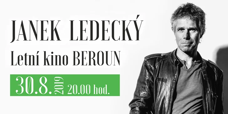 Vstupenka na koncert Janka Ledeckého v letním kině v Berouně