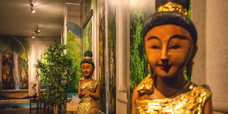 Thajská masáž, maska a lázeň ve vyhlášeném salonu Thai Sun