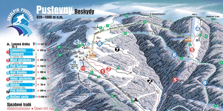3 dny lyžování a relaxu v Beskydech pro 2 až 4 osoby
