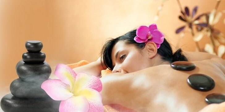 Luxusní 40 minutová Havajská masáž horkými lávovými kameny