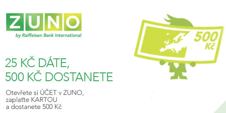 25 Kč dáte,  500 Kč dostanete