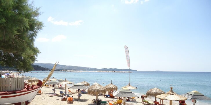 Řecký ostrov Thassos: letecká doprava, studio u pláže a možnost polopenze