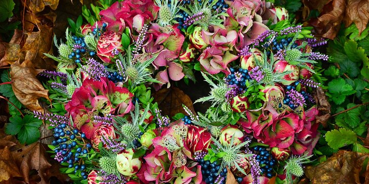 Dvouhodinový floristický kurz: výroba podzimního věnečku na dveře