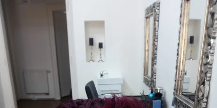 Moderní střih pro pány nebo pro dámy s možností barvení včetně stylingu