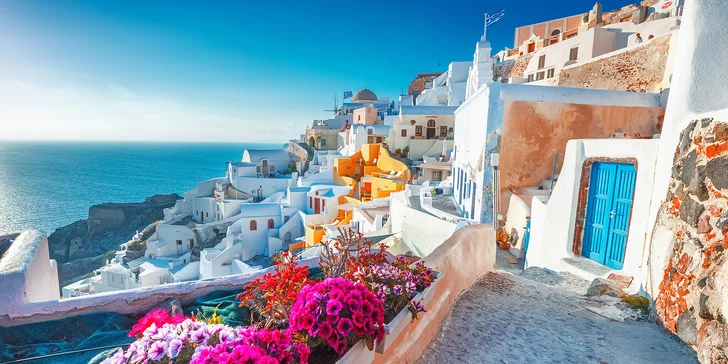 Romantické Řecko: ostrov Santorini letecky, hotel jen 300 m od pláže