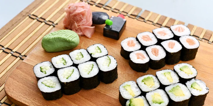 Pochutnejte si na sushi doma i v práci: výběr ze 6 setů s sebou, losos i avokádo