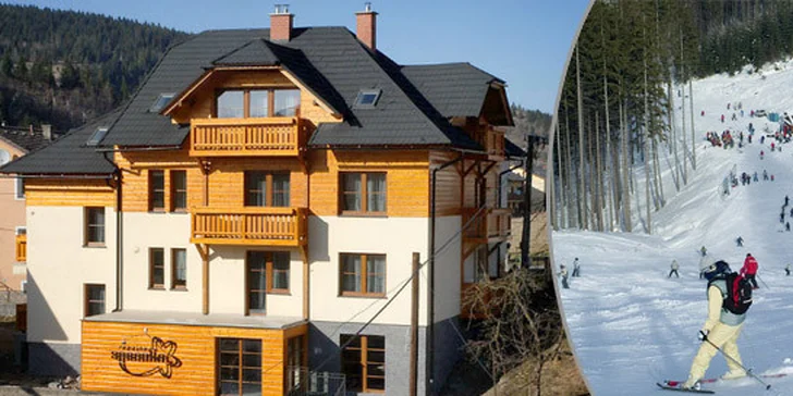 2499 Kč za TŘI dny pro ČTYŘI v Penzionu Sasanka v Kysuckých Beskydech se slevami na skipasy a wellness. Dovolená na lyžích s 50% slevou.