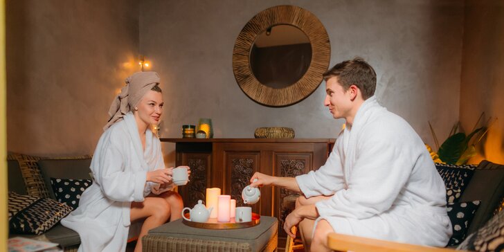 Romantické rande v Janských Lázních: wellness, privátní relaxace s masáží i tříchodové menu