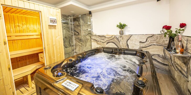 Relax v Harrachově: luxusní apartmán s vířivkou, saunou a snídaněmi