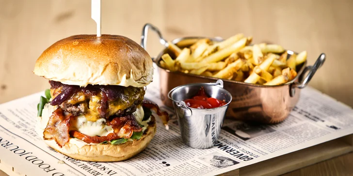 Otevřený voucher na burgery, křídla i polévky v hodnotě 400 nebo 800 Kč