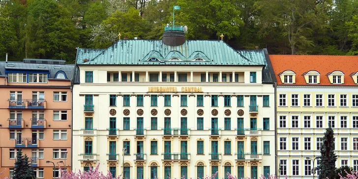 Relaxační pobyt v srdci Karlových Varů s polopenzí, wellness a procedurami