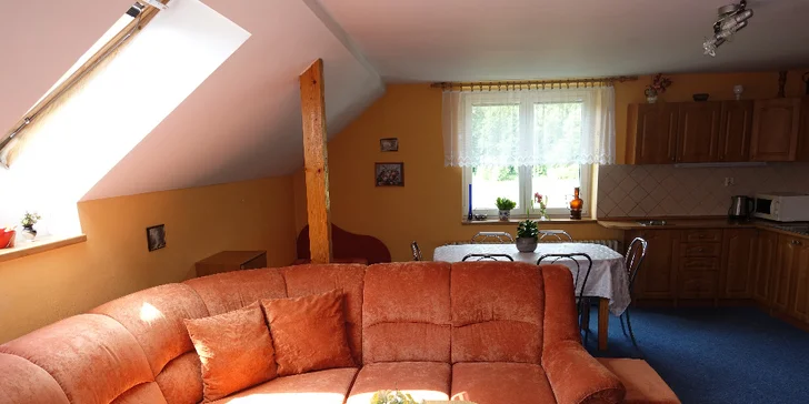 Pohoda v apartmánu u Tanvaldského Špičáku: snídaně, vybavená kuchyňka a výlety po Jizerkách
