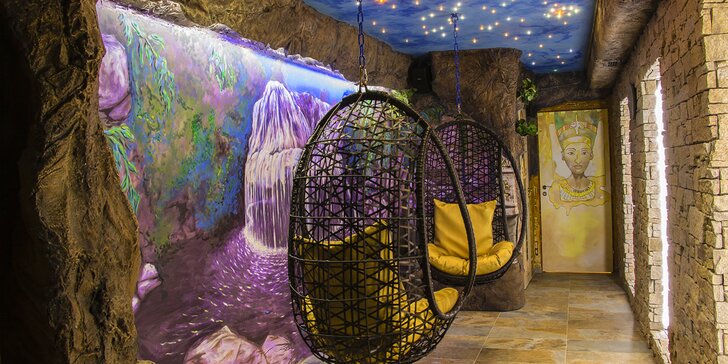 Privátní sauna obohacená o mořské klima a slaný bazén ve skalním chrámu vč. drinku Piña Colada pro 2 osoby