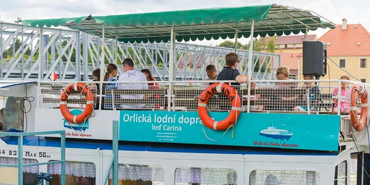 Hodinová okružní plavba po Orlické přehradě pro dítě i dospělého