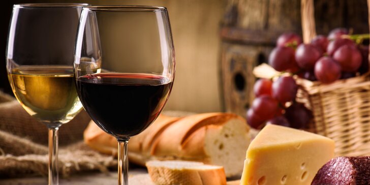 Odpočinek ve Znojmě: snídaně, raut a degustace vína ve sklípku