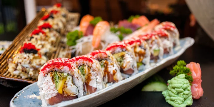 Otevřený voucher na 500 i 1000 Kč na jakékoliv sushi a nápoje v restauraci Ikura