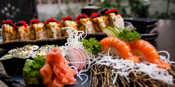 Otevřený voucher na 500 i 1000 Kč na jakékoliv sushi a nápoje v restauraci Ikura