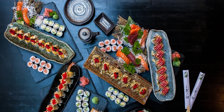 Otevřený voucher na 500 i 1000 Kč na jakékoliv sushi a nápoje v restauraci Ikura