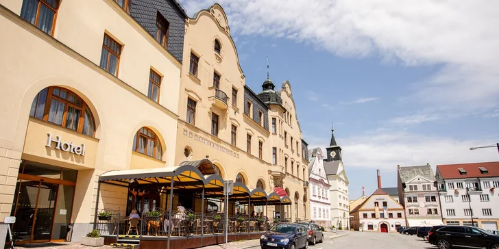 4* Hotel U Beránka s kouzlem secese: 3 dny v Náchodě přímo pod zámkem