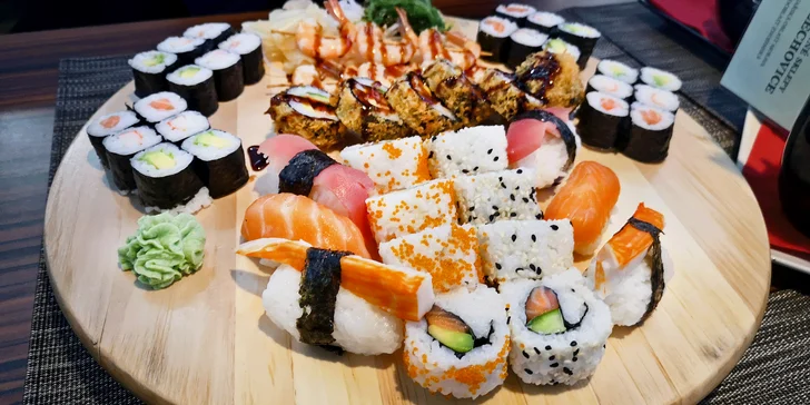 Japonsko v Ostravě: sushi sety s 29 nebo 39 kusy, wasabi, zázvor a salát