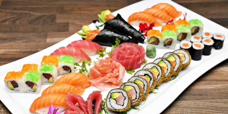 Neomezená konzumace ze sushi baru v restauraci na Střeleckém ostrově