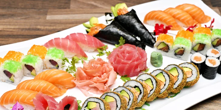 Neomezená konzumace ze sushi baru v restauraci na Střeleckém ostrově