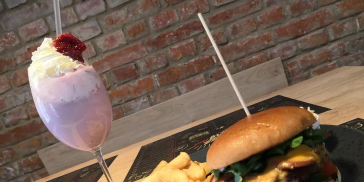 Menu jako z 50. let: Burger a milkshake k tomu pro jednoho nebo pro dva